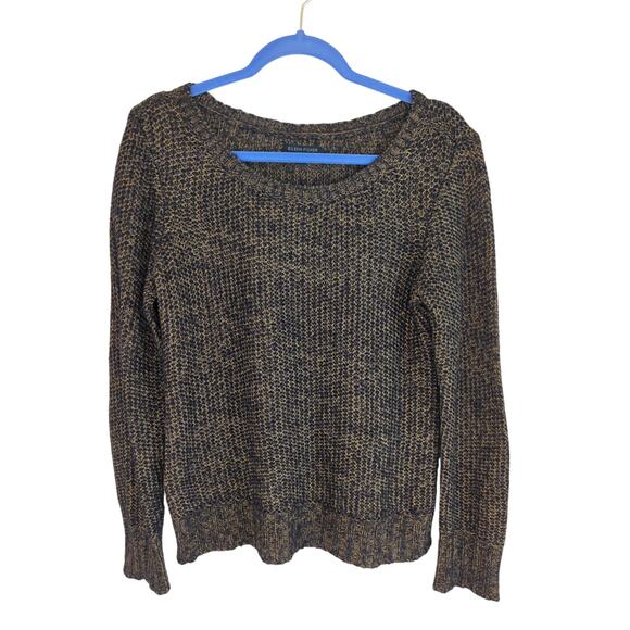 Eileen Fisher Gold Metallic Ballet Neck Sweater - Small - Picture 2 of 4